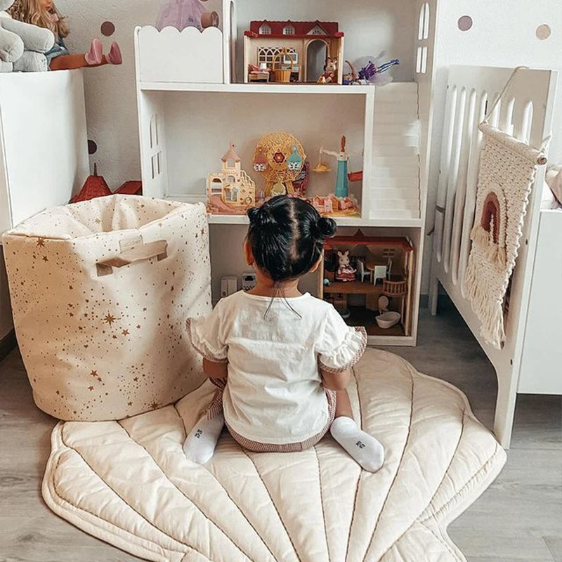 tapis jeu bébé coton motifs floraux résistant décoloration moderne doux intérieur extérieur plage