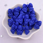 rubans forme noeud papillon résine colorée kawaii bleu rose orange rouge violet satiné 18mm