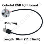Plaque LED multicolore blanc noir rouge verte bleue télécommande câble USB circulaire moderne