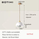 suspension lumineuse moderne ampoules blanc bois naturel rond mat opacité chaînes