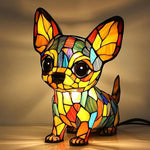 lampe poser animal multicolore mosaïque verre art deco base solide