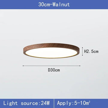 lampe moderne bois grainé blanc led surface ultrafine chambre salon cuisine