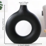 vase céramique moderne blanc noir beige simple minimaliste texture mat décoration maison salon