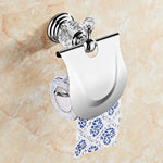 accessoires salle bain chrome cristaux motifs dorés porte savon dentifrice serviettes goblets sèche cheveux