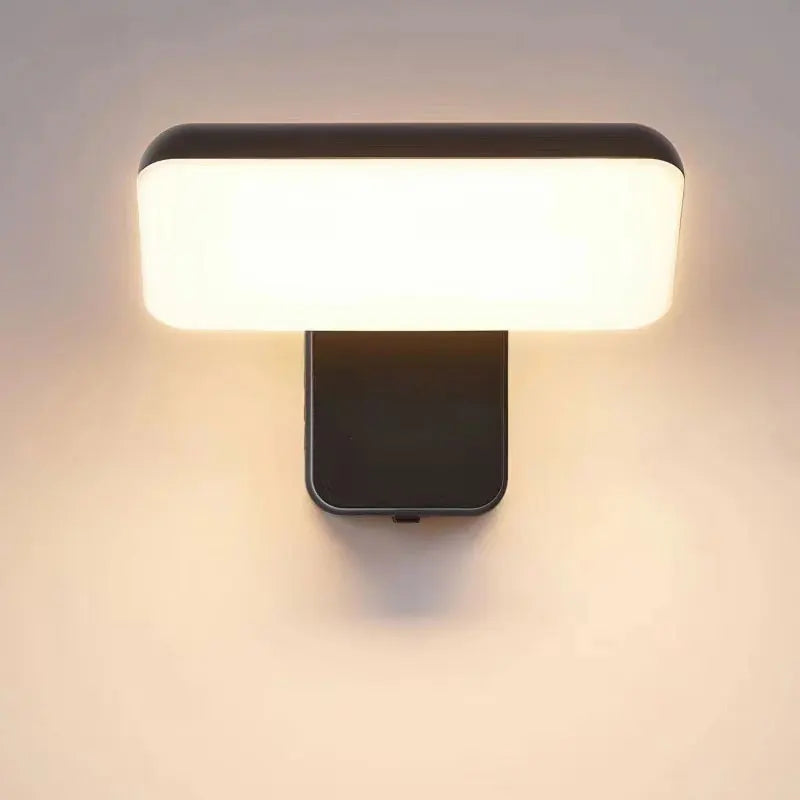 lampe murale moderne led noir blanc fixée adhésif interrupteur rotatif chambre cuisine salle manger