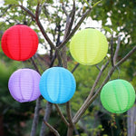 lanterne solaire led ip55 20cm papier plissé opaque traditionnelle anniversaire mariage noël fêtes extérieures