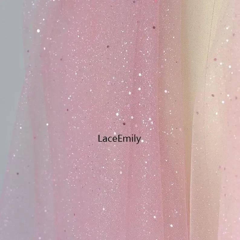 écharpe pailletée rose clair blanc glamour élégante opaque sans fixation