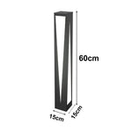 lampe solaire contemporaine rectangulaire noire jaune éclairage extérieur ip65 led 249 2000lm