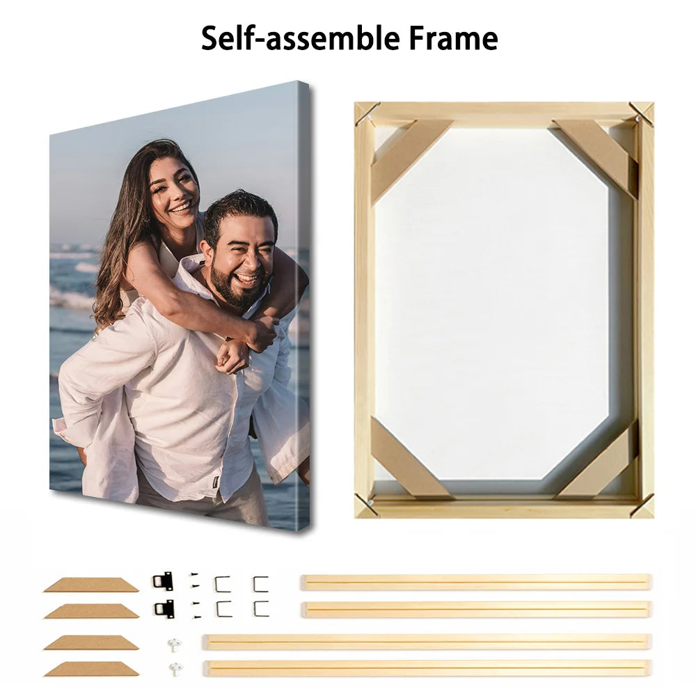 cadre photo couple moderne minimaliste blanc beige haute qualité sans cadre DIY