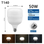 Ampoules LED 20W 30W 40W 50W blanc moderne base E27 25000h 2200 lumens