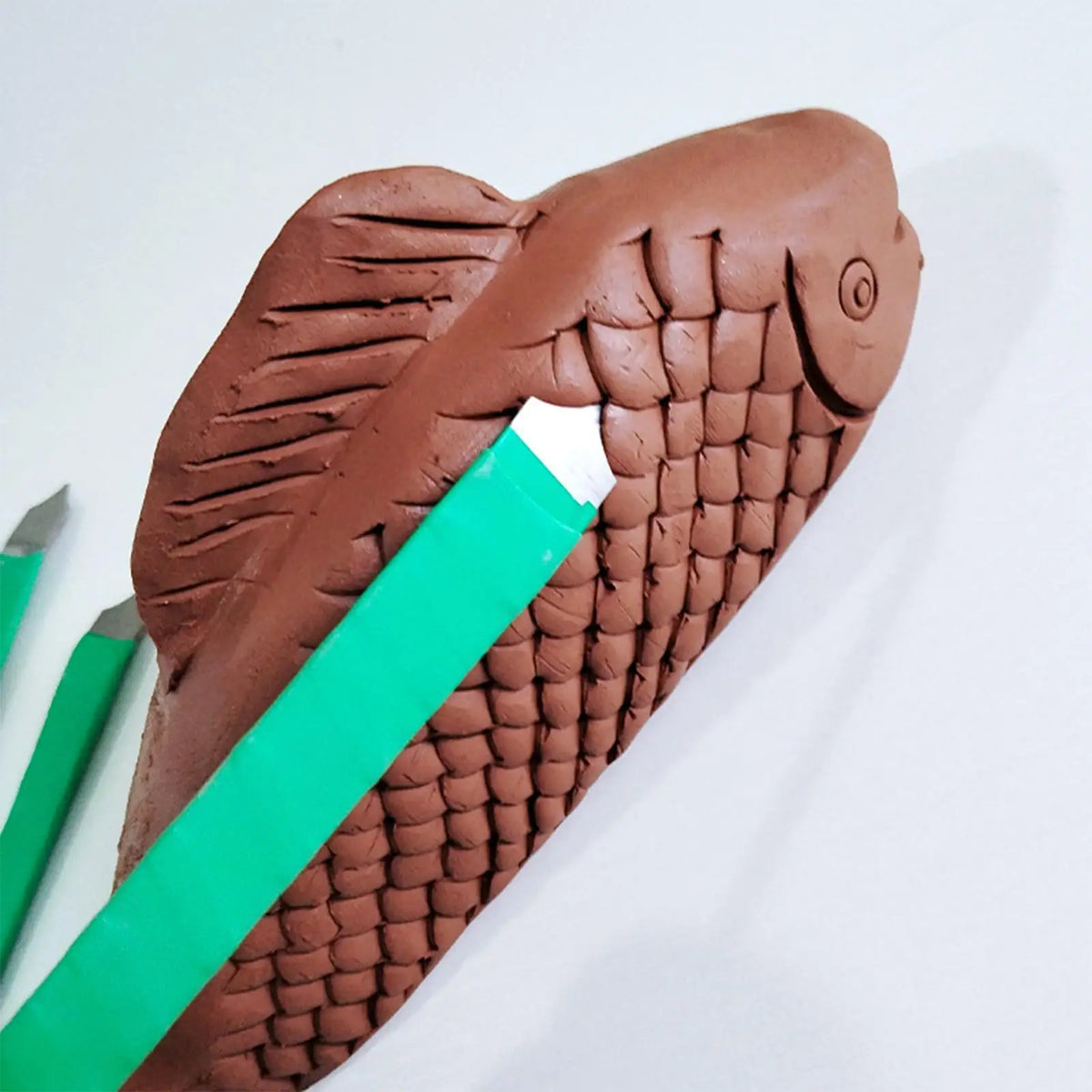 outil sculpture argile crayon potier poisson dragon vert outil texture céramique portable moderneoutil modelage