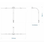 lampe led full spectre flexible moderne 120cm noir télécommande