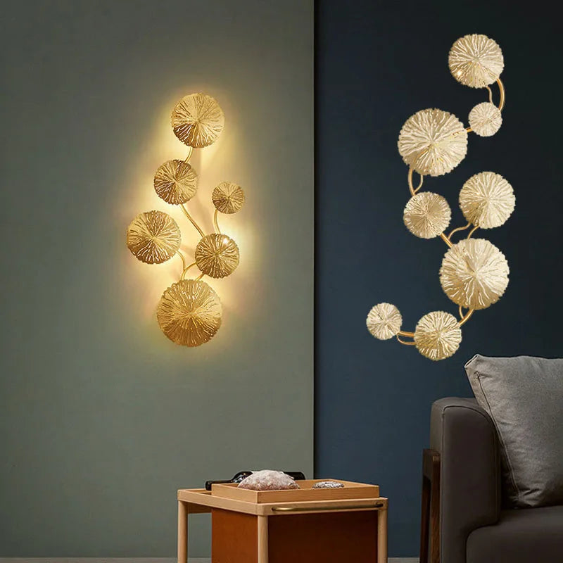Luminaire mural feuille de lotus G4 LED blanc chaud