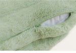 taies d'oreiller peluche rose vert blanc orange lit décoration moderne carré rectangle adhésif