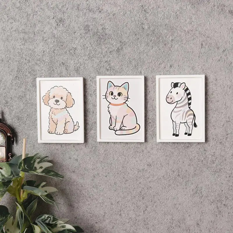 cadres photo modernes minimalistes vintage noir blanc animaux paysages cactus fleurs adhésifs mur