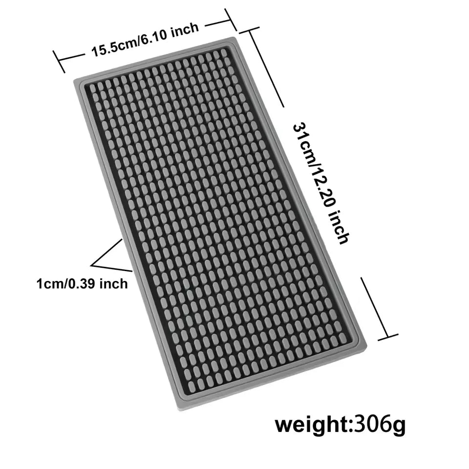 tapis protection vaisselle silicone moderne perforé vert gris blanc