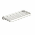 étagère salle bain réutilisable moderne argenté blanc noir plate lisse robuste étanche rangement mur
