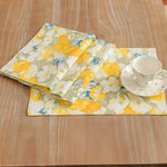 serviettes table imprimées branches oiseaux beige vert classiques respectueuses environnement pasteuriales 13x19 pouces