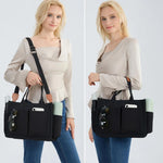 sac main femme violet uni moderne poches multiples bandoulière ajustable toile nylon
