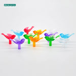 remplacement oiseaux stylisés violet orange vert bleu artisanal 50 pièces translucent decoration festive craft