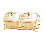 assortiment récipients transparents couverts moderne élégants bol plateau service cuisine