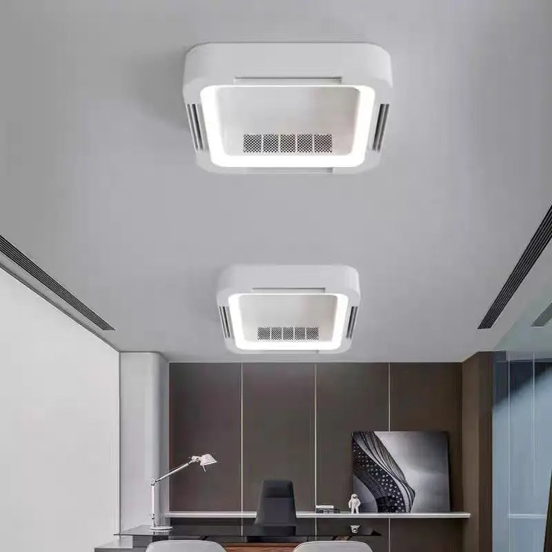 lampe moderne blanche rectangulaire sans ventilateur invisible éclairage led silencieux certification vde ul rohs