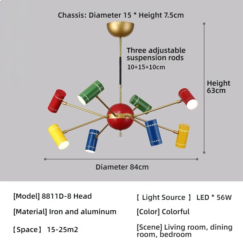 suspension lumineuse moderne led acrylique 90v 260v 2000lm rouge vert bleu