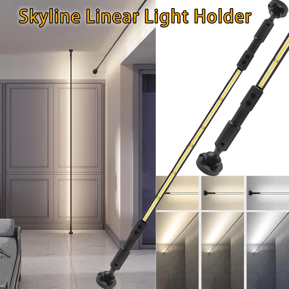 support lumineux linéaire moderne noir 1m 2m 3m 5m 8m 10m led diy salon