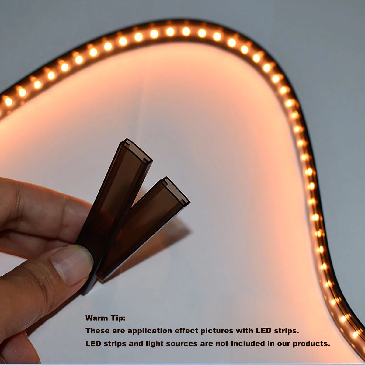 ruban led moderne noir translucide étanche ip67 12 mm silicone neon