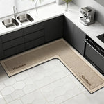 tapis cuisine texturé beige gris moderne adhésif sol intérieur lavage main chambre porte salle