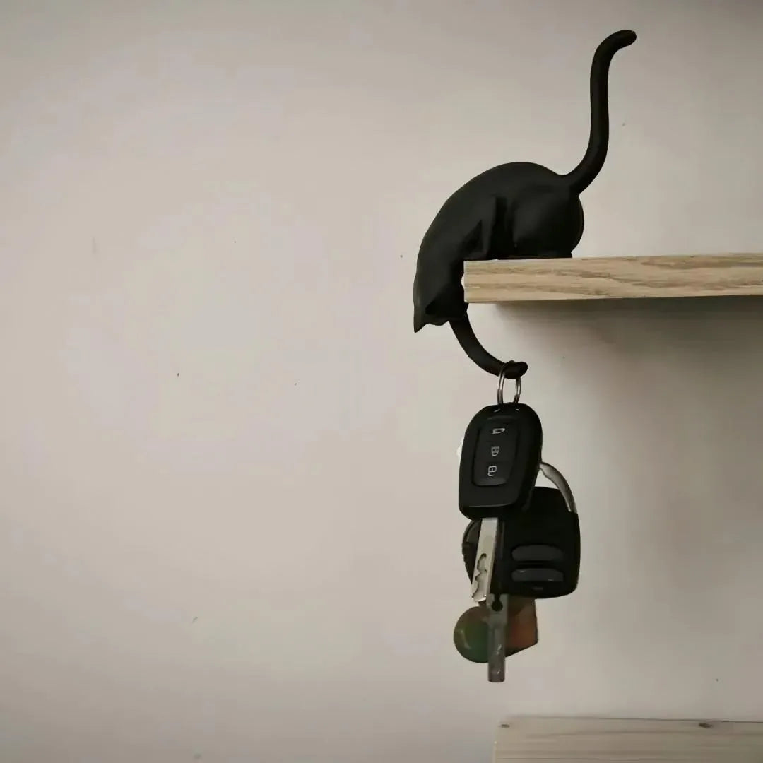 lampe poser moderne porte clés chat noir blanc animal compagnie texture mat