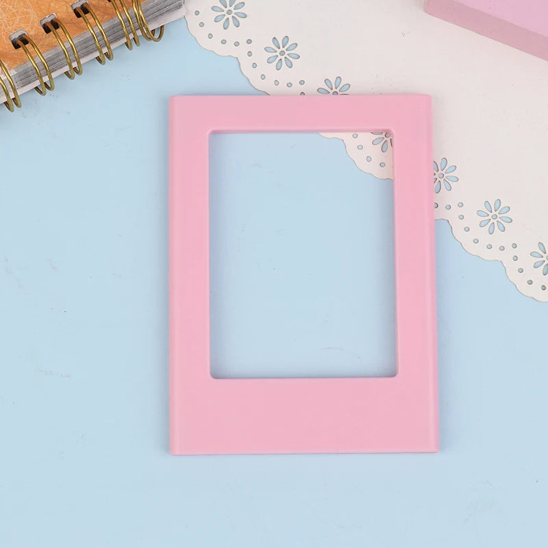 cadres photo magnétiques réfrigérateur couleurs transparentes minimaliste rose bleu orange violet jaune