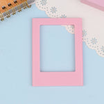 cadres photo magnétiques réfrigérateur couleurs transparentes minimaliste rose bleu orange violet jaune