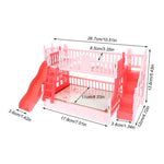 lit superposé poupées rose tapis escalier toboggan peluche classique chambre enfants