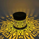lampe solaire décorative moderne floral adhésive panneau solaire noir doréextérieur