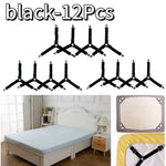 attaches drap lit clips élastiques noir blanc réglables anti tirage ignifuge polyester modernes