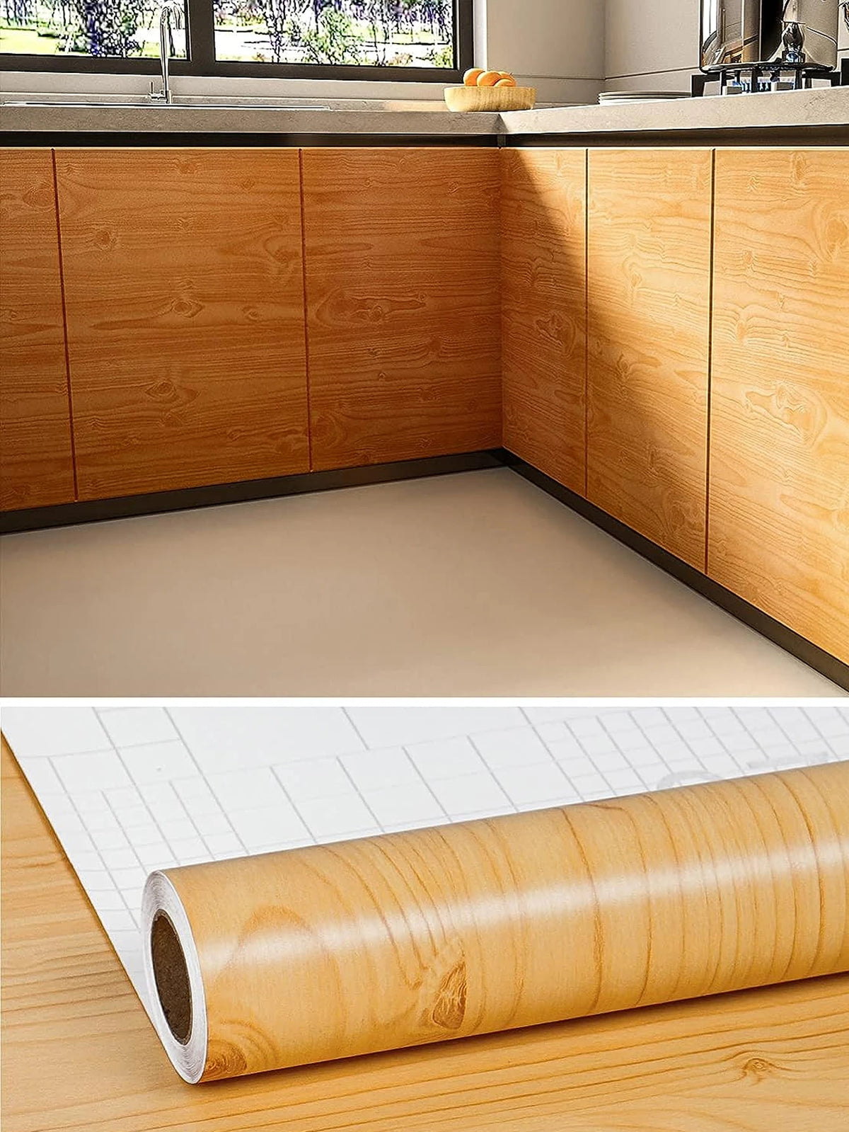 papier autocollant bois naturel moderne sans formaldéhyde résistant humidité facile nettoyage