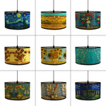 abat jour van gogh peintures nuit étoilée fleurs tournesol bambou art déco