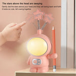lampe astronaute enfantine rotative étoile tête translucide spatial crayon recharge usb