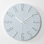 horloge murale moderne quartz aiguille boisée noir blanc minimaliste chambre salon