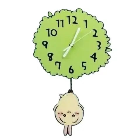 horloge murale acrylique motif feuille moderne sans pendule my melody chiikawa usagi verte