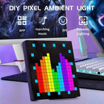 affichage led pixel art multifonction bluetooth calendrier couleurs variées moderne technologique ludique