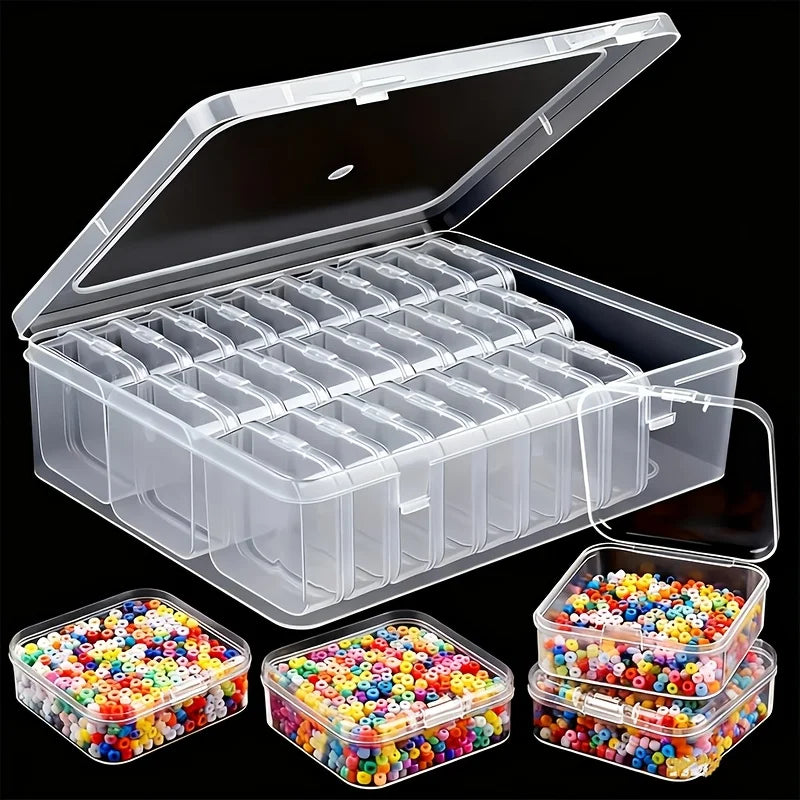 boîtes rangement transparentes modernes clips compartiments bijoux organisation artisanat pratique