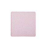 tapis protection anti chaleur silicone moderne noir jaune violet grille hexagonale