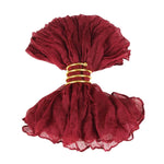serviettes plissées élégantes moderne rouge noir bleu rose beige kaki verte anneaux dorés table