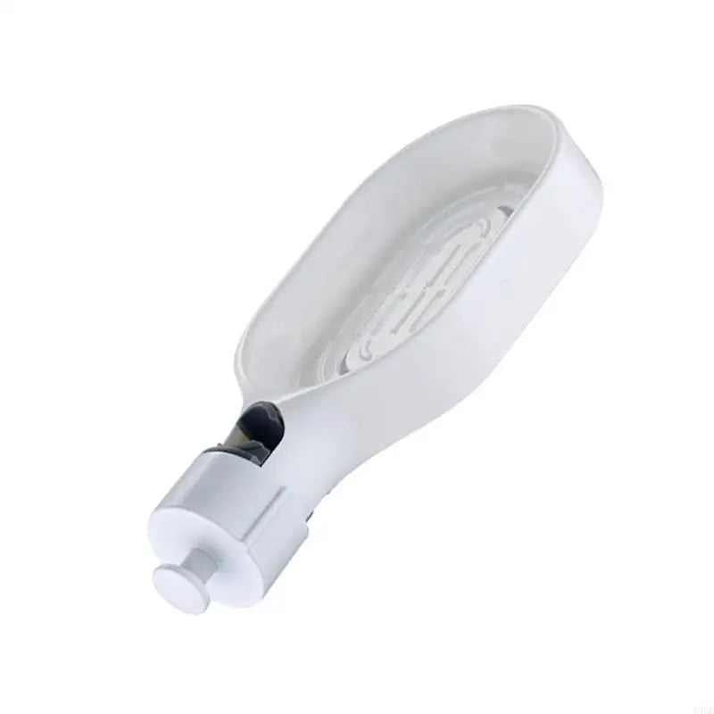 porte savon mural blanc chrome clip moderne salle bain fixe plastique