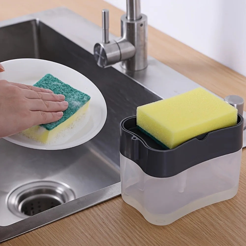 distributeur savon liquide mousse mains plastique gris vert jaune bleu transparent moderne adhésif éponge