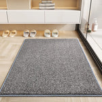 tapis résistant taches absorbant moderne beige gris 80x120cm entrée salon chambre decoration adhésif