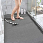 tapis sol antidérapant pvc gris vert bleu moderne salle bain douche personnes âgées imperméable