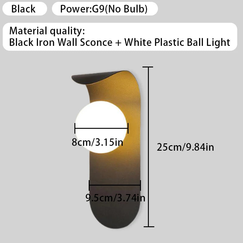 lampes murales modernes jaune gris blanc abat jour sphérique éclairage mural minimaliste chambre cuisine